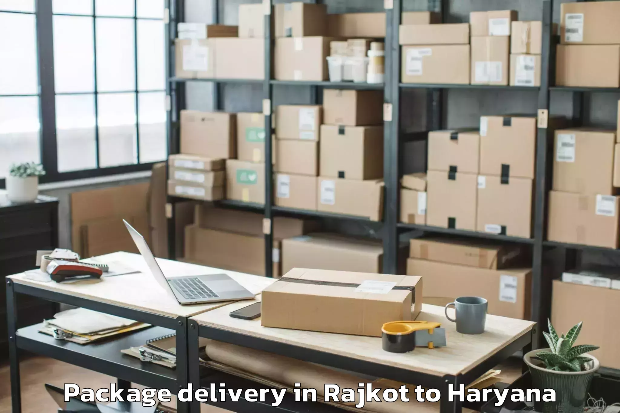 Reliable Rajkot to Chaudhary Bansi Lal University Package Delivery